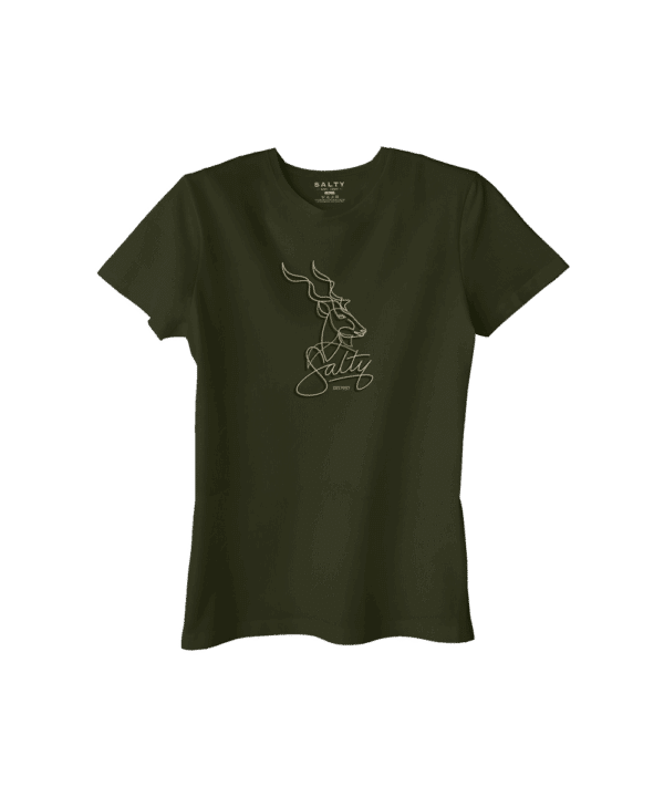 Salty Womens T-Shirt Kudu Signature