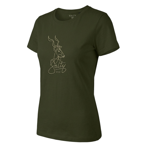 Salty Womens T-Shirt Kudu Signature