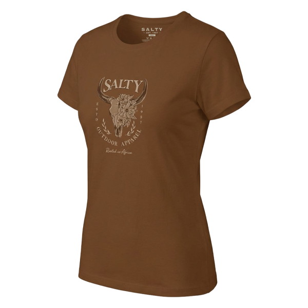 Salty Womens T-Shirt Floral Skull